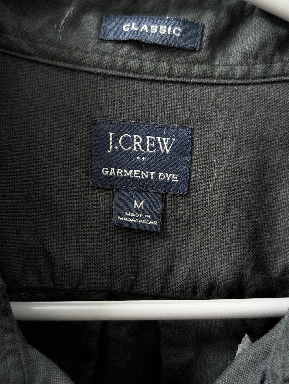 J. Crew Men's Black Long-Sleeve Button-Down Shirt